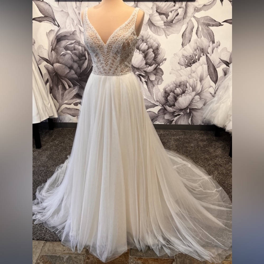 Elegant Beaded Wedding Gown- Plus Size